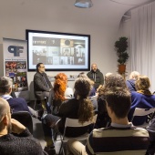 Un momento della serata di presentazione presso FPschool della fanzine fotografica di Gianfranco Ferraro Il signor Sindaco e la Città Futura. © Laura Farinoni/FPschool.