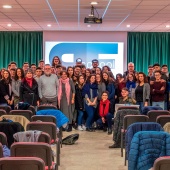 Foto di gruppo a fine giornata con gli studenti dell'stituto Tecnico Tecnologico G. B. Amico di Trapani. © Giovanni Cusenza.